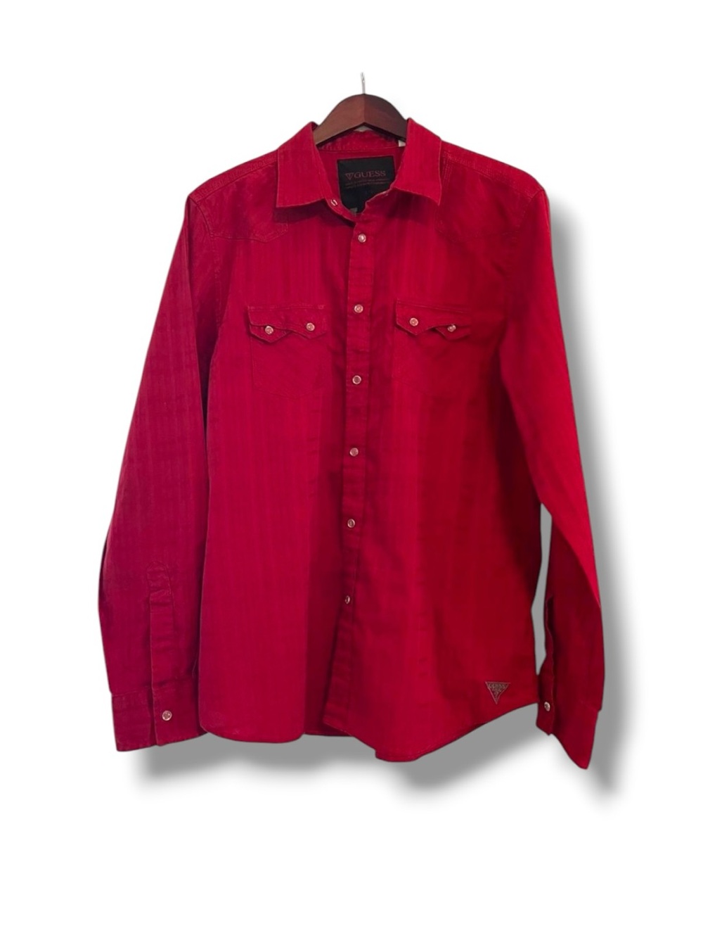 Vintage Guess Men's Shirt - snap button